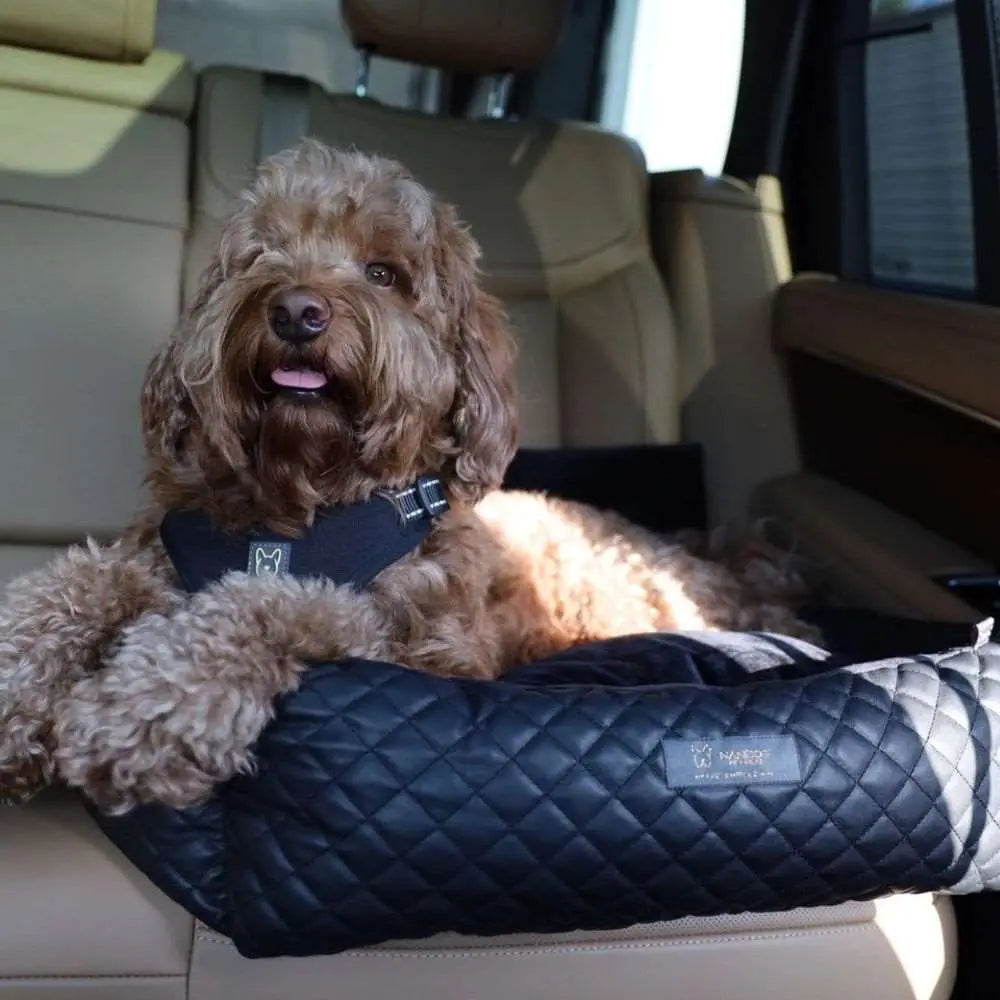 Autositz aus gestepptem veganem Leder - Nandog Pet Gear - Puplando